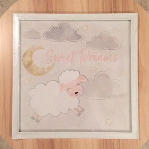 NWT Sweet Dreams Girls Frame Wall Art Home Decor
